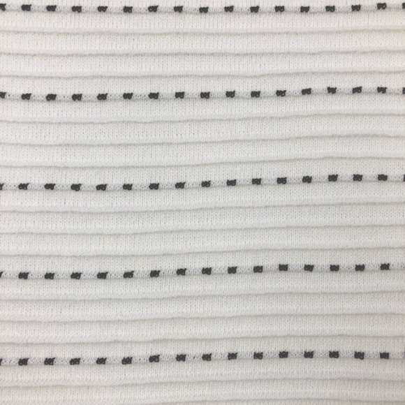 Calvin Klein Women's Knit Textured Striped White - Picture 3 of 4